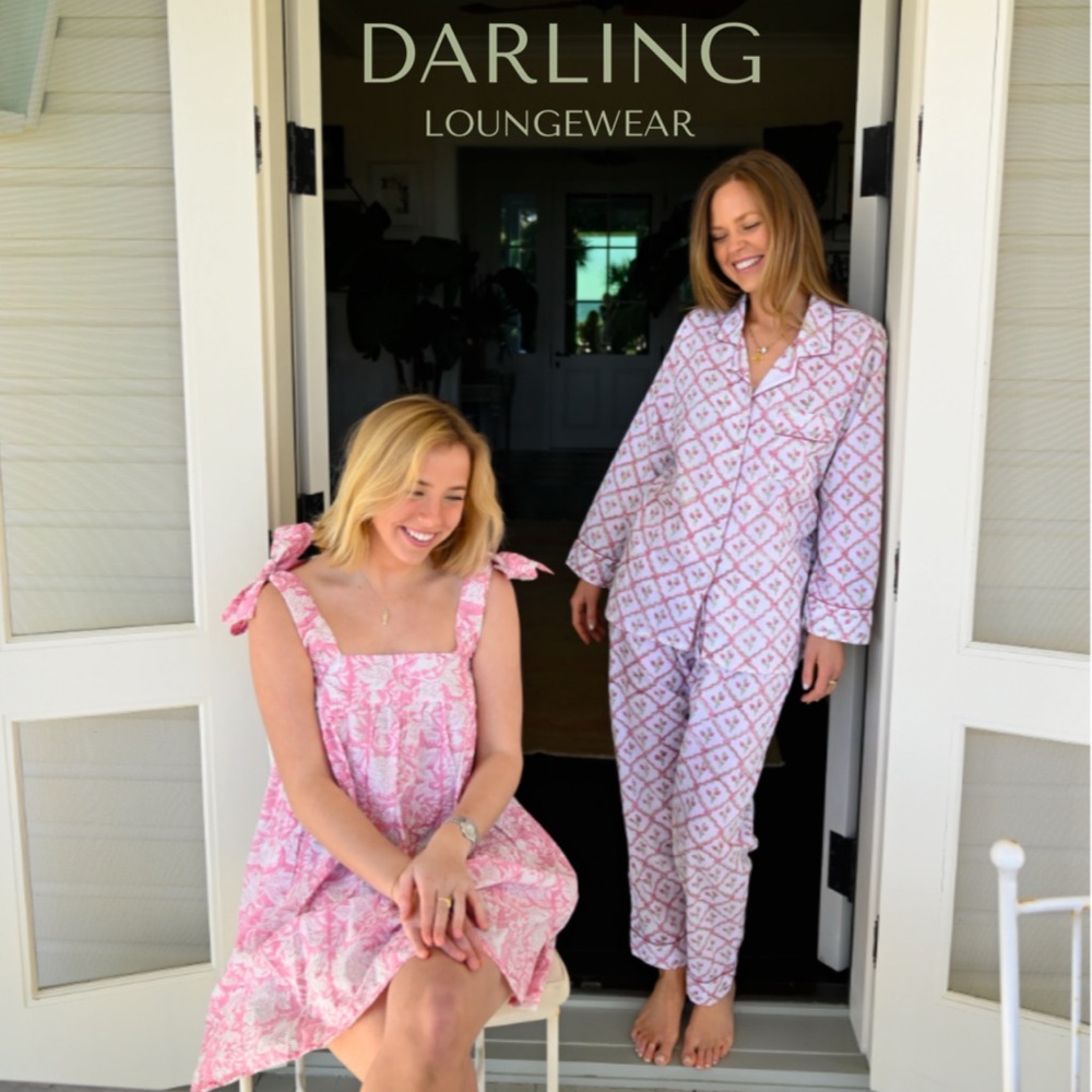 Darling Loungewear Cozy Pajama Set - Strawberry Lattice